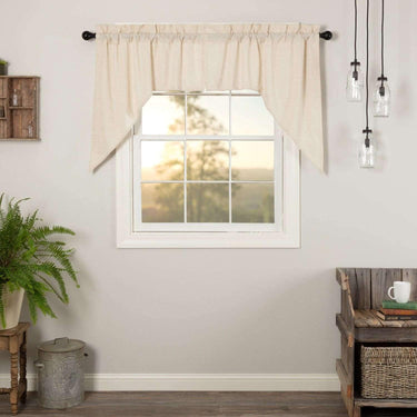 Simple Life Flax Natural Swag Curtain Set of 2 36x36x16 - The Fox Decor